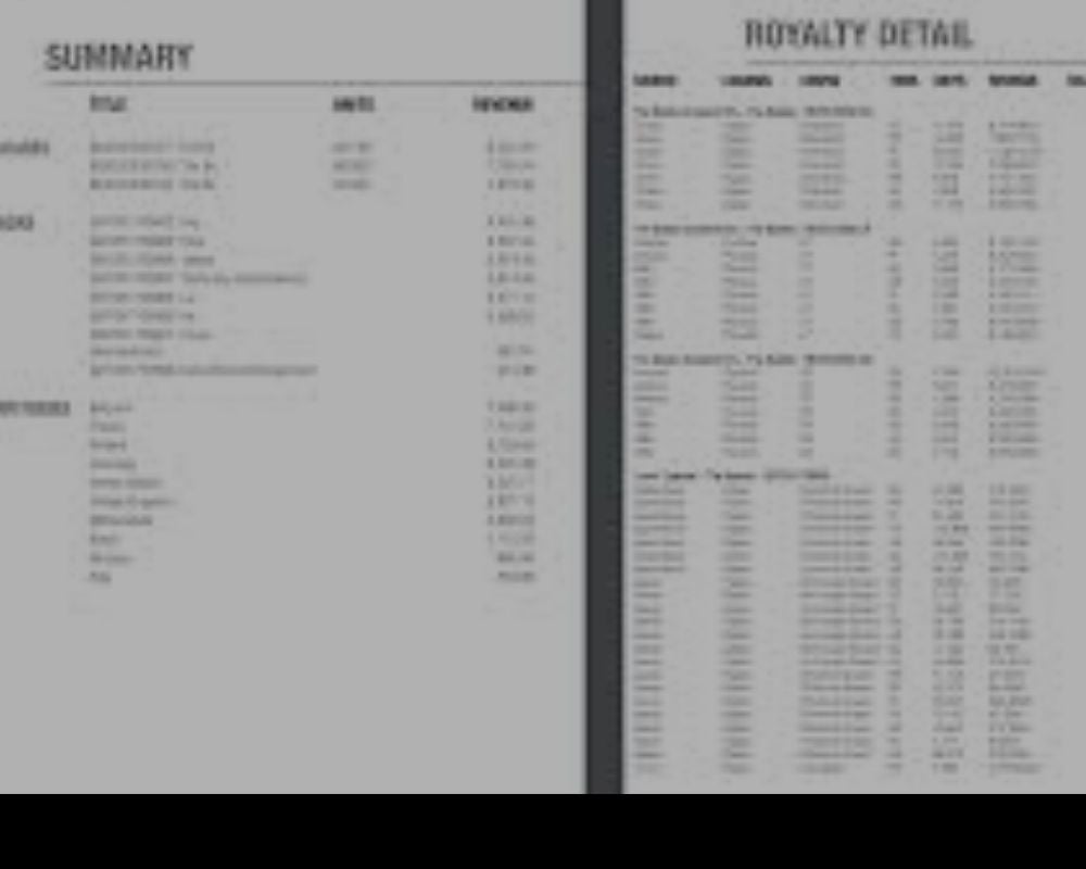 Royalty Statement